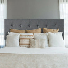 Load image into Gallery viewer, Height Adjustable Tufted Linen Fabric Upholstered Queen/Full Size Headboard-Gray