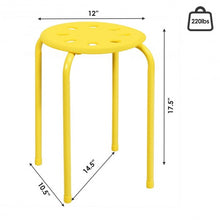 Load image into Gallery viewer, Set of 6 Portable Plastic Stack Stools -Multicolor