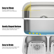 Load image into Gallery viewer, 32" Stainless Steel Double Bowl Kitchen Sink