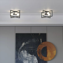 Load image into Gallery viewer, Flush Mount Geometric Metal 3-Lights Ceiling Lamp