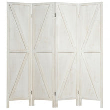 Load image into Gallery viewer, 4 Panels Folding Wooden Room Divider-White