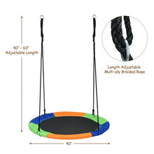 Load image into Gallery viewer, 40" Flying Saucer Tree Swing Outdoor Play Set w/ Adjustable Ropes Gift for Kids