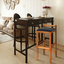 Load image into Gallery viewer, Set of 2 Acacia Solid Wood Counter Height Bar Stool