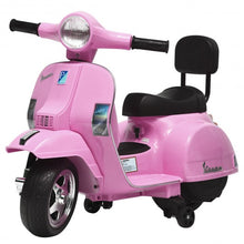Load image into Gallery viewer, 6V Kids Ride On Vespa Scooter Motorcycle for Toddler-Pink