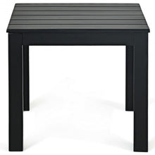 Load image into Gallery viewer, Wooden Square Patio Coffee Bistro Table-Black