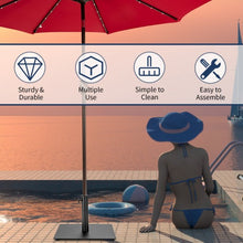 Load image into Gallery viewer, Steel Heavy Duty Patio Market Umbrella Base with 3 Adapters for Backyard