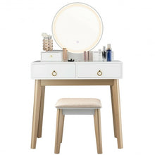 Load image into Gallery viewer, Set 3 Makeup Vanity Table Color Lighting Jewelry Divider Dressing Table-White