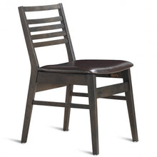 Load image into Gallery viewer, Set of 2 Armless PU Leather Dining Side Chairs-Brown