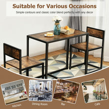 Load image into Gallery viewer, 3 Pcs Dining Set Compact Table and 2 Chair w/Metal Frame for for Small Space-CF