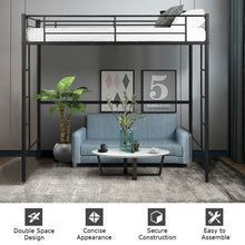 Load image into Gallery viewer, Metal Twin Loft Ladder Beds-Black