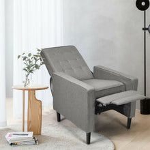 Load image into Gallery viewer, Mid-Century Push Back Recliner Chair -Gray