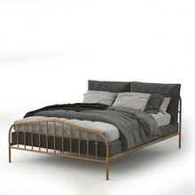 Load image into Gallery viewer, Queen Size Metal Bed Frame Steel Slat Platform-Brown