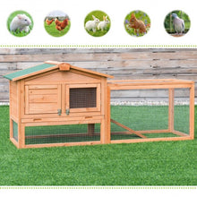 Load image into Gallery viewer, Wooden Rabbit Chicken Coop Poultry Cage