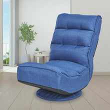 Load image into Gallery viewer, 5-Position Folding Floor Gaming Chair-Navy