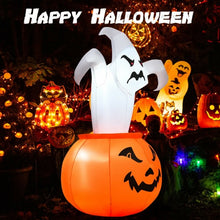 Load image into Gallery viewer, 6 FT Halloween Blow-Up Inflatable Ghost in Pumpkin