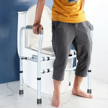 Load image into Gallery viewer, Steel Safety Toilet Rail with Created Fixable Clamp