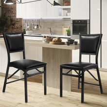 Load image into Gallery viewer, Set of 2 Metal Folding Chair Dining Chairs