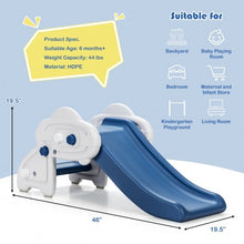 Load image into Gallery viewer, Freestanding Baby Mini Play Climber Slide Set w/HDPE & Anti-Slip Foot Pads-Blue
