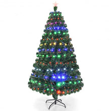 Load image into Gallery viewer, 5' / 6' / 7' Multicolor LED Fiber Optic Artificial Christmas Tree-7'