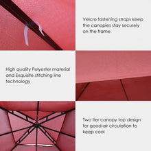 Load image into Gallery viewer, 10' x 10' 2-Tier 3 Colors Patio Canopy Top Replacement Cover- Red