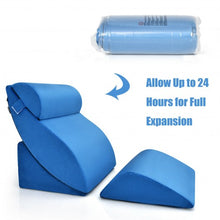 Load image into Gallery viewer, 4 Pcs Bed Wedge Pillow Incline with Head Support for Rest