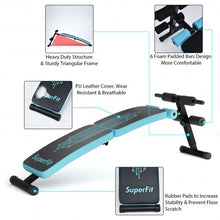 Load image into Gallery viewer, Abdominal Twister Trainer with Adjustable Height Exercise Bench-Blue