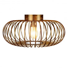 Load image into Gallery viewer, Antique Brass Metal Flush Mount Ceiling Pendant Light