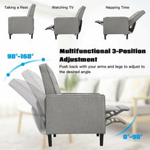 Load image into Gallery viewer, Mid-Century Push Back Recliner Chair -Gray