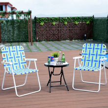 Load image into Gallery viewer, 6 pcs Folding Beach Chair Camping Lawn Webbing Chair-Blue