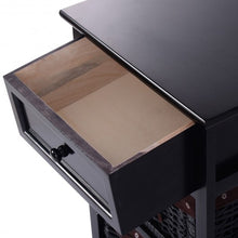 Load image into Gallery viewer, Black/White 3 Tiers 1 Drawer Night Stand-Black