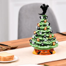Load image into Gallery viewer, 11.5" Pre-Lit Ceramic Hand-Painted Tabletop Halloween Tree