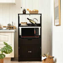 Load image into Gallery viewer, Bathroom Storage Cabinet with Drawer and Shelf Floor Cabinet-Espresso