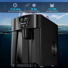 Load image into Gallery viewer, 2-In-1 Ice Maker Water Dispenser 36lbs/24H LCD Display-Black