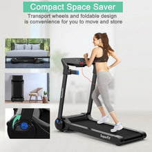 Load image into Gallery viewer, 3HP Folding Electric Treadmill Running Machine with Bluetooth Speaker-Blue