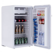 Load image into Gallery viewer, 3.2 Cu Ft Retro Compact Refrigerator w/ Freezer Interior Shelves Handle-White