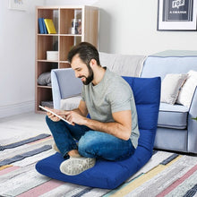 Load image into Gallery viewer, 14-Position Adjustable Folding Lazy Gaming Sofa-Blue