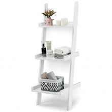 Load image into Gallery viewer, 3 Tier Leaning Wall Ladder Display Planting Storage Rack