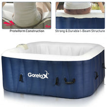Load image into Gallery viewer, 4-Person Inflatable Portable Outdoor Hot Tub