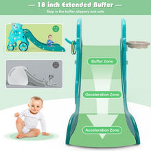 Load image into Gallery viewer, 4 in 1 Foldable Baby Slide Toddler Climber Slide PlaySet with Ball-Green