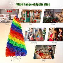 Load image into Gallery viewer, 7 ft Artificial Hinged Traditional Christmas Tree with Metal Stand