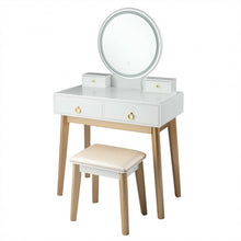 Load image into Gallery viewer, Set 3 Makeup Vanity Table Color Lighting Jewelry Divider Dressing Table-White