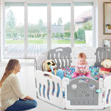 Load image into Gallery viewer, 10-Panel Kids Safety Activity Center -Gray
