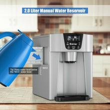 Load image into Gallery viewer, 2-In-1 Ice Maker Water Dispenser 36lbs/24H LCD Display-Silver