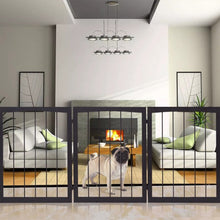 Load image into Gallery viewer, Folding Solid Wooden 3 Panel Free Standing Pet Fence