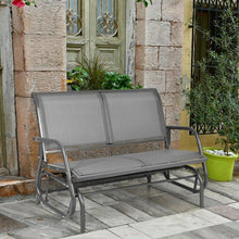 Load image into Gallery viewer, Swing Glider Chair 48" Loveseat Rocker Lounge Backyard-Gray
