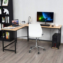 Load image into Gallery viewer, L Shaped Desk Corner Computer Desk PC Laptop Gaming Table Workstation-Natural