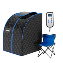 Load image into Gallery viewer, Portable Personal Far Infrared Sauna with Heating Foot Pad and Chair-Black