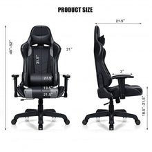 Load image into Gallery viewer, Massage Gaming Recliner with Lumbar Support-Black