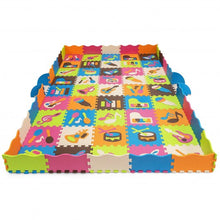 Load image into Gallery viewer, 125 Pieces Baby Foam Interlocking Play Mat with Fence Instruments Styles