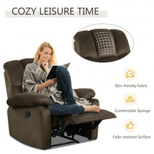 Load image into Gallery viewer, Recliner Chair Single Sofa Lounger Home Theater Seating with Footrest-Brown